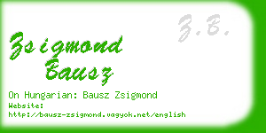 zsigmond bausz business card